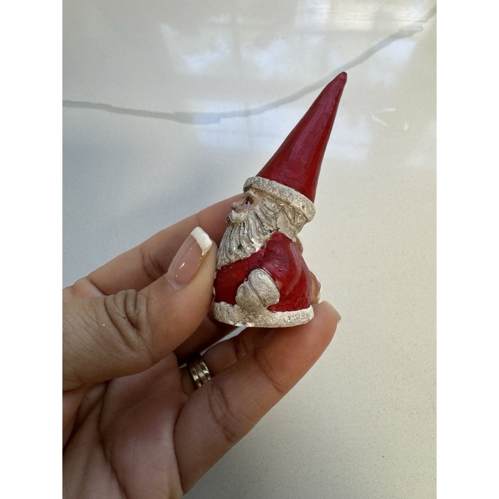 JIM SHORE MINI MINATURE SANTA FIGURE FIGURINE EARLY RARE 1990 2-5/8" HIGH GNOME - Picture 3 of 7